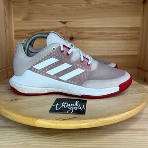 Adidas CrazyFlight White & Red Athletic Shoes Womens Size 8.5